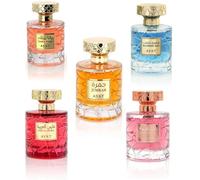 Ayat Perfumes - Cofre 5 Perfumes - Eau de Parfum Mujer & Unisex - Yana Pink, Jumrah, Blueberry Bliss, Faris Al Arabia, Zahra Arabia - 5x100ml - Perfume de Dubái - Larga Duración