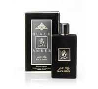 Ayat Perfumes - Eau de Parfum para mujer, 100 ml, fragancia árabe oriental, fabricado y diseñado en los Emiratos Árabes Unidos (Black Amber)