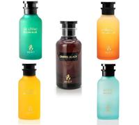 AYAT PERFUMES - Set de 5 fragancias - Eau de Parfum Ombre Black, Ocean Blue, L'Eternité, Dreaming & The Seashore - 5 x 100 ml - Unisex - Fragancia oriental de Dubai - Larga duración