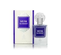 Ayat Perfumes Set Prestige Complet Musk Collection - Eau de Parfum 50 ml, almizcle 5 ml, aceites aromáticos de 12 ml y crema de 18 g - Aroma Dubai (almizcle Bleuberry)