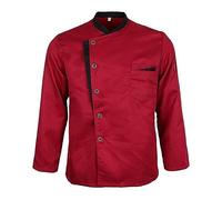 AYAZER Camisa de Uniforme de Chef de Cocina de Restaurante Unisex Chaqueta de Chef de Manga Corta/Larga Ropa de Trabajo-Manga Larga_a-M