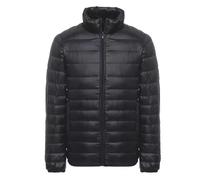 AYAZER Chaqueta de plumón Ligera para Hombre, para jóvenes y de Mediana Edad, Chaqueta de plumón Ligera con Cuello levantado de Gran tamaño, Chaqueta Corta de plumón de Pato Blanco - Negro - 6XL