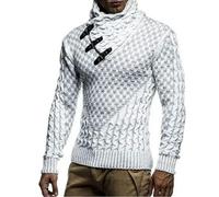 AYAZER Hombre Suéteres Ropa De Calle Suéter De Cuello Alto Hombres L XL Jerseys De Punto De Manga Larga Otoño Invierno Suave Cálido Básico-Blanco No-2-XL