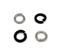 AYAZER Juego de 320 Arandelas de Seguridad con Resorte Dividido, de Acero Inoxidable 304, Color Negro, M2, M2.5, M3, M3.5, M4, M5, M6, M8 GB93, Surtido de Juntas elásticas.(304 Stainless Steel)