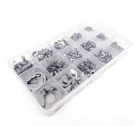 AYAZER Kit Surtido de 580/1000 Piezas, Caja de M1.2 a M15, Anillo de retención Externo de Acero Inoxidable 304, Clip E, arandela de retención for Eje(Set B 1000pcs)