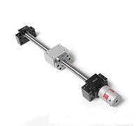 AYAZER SFS2005 SFS2010 SFS2020 Tornillo de bola L 150 mm-1500 mm + soporte de tuerca Plus BK15BF15 soporte de extremo y juego de tornillo de bola de embrague para piezas CNC (SFS2005 BKBF15, 200 mm)