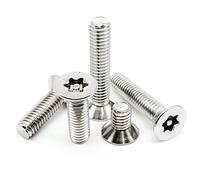 AYAZER Tornillo de Seguridad a Prueba de manipulaciones, Cabeza avellanada Plana Torx de Acero Inoxidable 304, M2, M2.5, M3, M4, M5, M6, M8, M10, M12, con Pasador de Columna.(40mm,1pc M12)