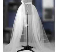 AYAZER Vestido Largo de Tul Retro para Mujer, Fiesta de Boda, Fiesta de graduación, Falda Larga de Malla, Falda de Moda de Color sólido para Mujer, Falda con Cordones, Color Blanco, Talla única