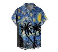 AYBIOSD Camisa Hawaiana De Talla Grande con Solapa Holgada Y Top Informal para Hombre Camisas Estampadas De Manga Corta,Style 4,6XL