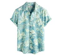 AYBIOSD Camisa Hawaiana para Hombre Camisas De Manga Corta con Botones De Corte Regular Camisas De Playa De Gran Tamaño,Style 6,L
