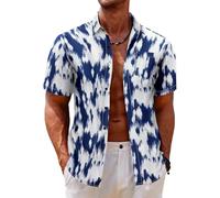 AYBIOSD Camisas Hawaianas De Manga Corta con Estampado Informal Y Solapa Holgada para Hombre,Style 9,8XL