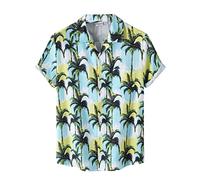 AYBIOSD Camisas Hawaianas para Hombre Camisa De Manga Corta con Botón Camisetas Informales De Verano con Flores T Shirts De Aloha para Vacaciones En La Playa,Style 7,L