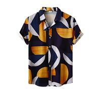 AYBIOSD Camisas Hawaianas para Hombre Camisa De Manga Corta con Botón Camisetas Informales De Verano con Flores T Shirts De Aloha para Vacaciones En La Playa,Style 5,L