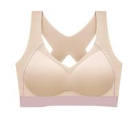 AYBIOSD Sujetadores Deportivos con Espalda De Belleza para Mujer, Sujetador Cómodo con Almohadillas Extraíbles, Sujetador Sin Aros De Talla Grande,Flesh,M