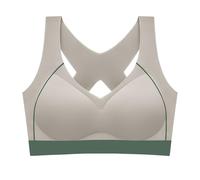 AYBIOSD Sujetadores Deportivos con Espalda De Belleza para Mujer, Sujetador Cómodo con Almohadillas Extraíbles, Sujetador Sin Aros De Talla Grande,Verde,4XL