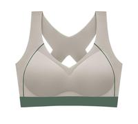 AYBIOSD Sujetadores Deportivos con Espalda De Belleza para Mujer, Sujetador Cómodo con Almohadillas Extraíbles, Sujetador Sin Aros De Talla Grande,Verde,M