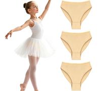 AYBUY Braguitas Ballet Algodón para Niñas, Braguitas de Danza de Ballet Ropa Interior Niña Pack de 3, Bragas de Ballets, calzoncillos de gimnasia sin costuras de corte alto, pantalones baile, 3-5 Año
