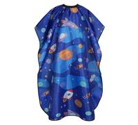 AYBUY Capas de Peluquería para Niños, Impermeable Capa de Peluquería Infantil, Adecuado para Niños y Niñas, Capas de Barbero para Uso en Estudio y Hogar, Espacio Azul