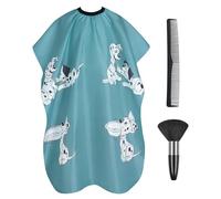 AYBUY Capas de Peluquería para Niños, Impermeable Capa de Peluquería Infantil con Cepillo y Peineta, Adecuado para Niños y Niñas, Capas de Barbero para Uso en Estudio y Hogar, Cachorro Azul