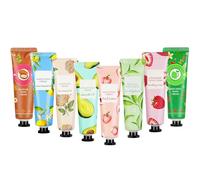 AYBUY Crema de manos, 8 x 30ml Cremas Manos Mini, Hidratante, reparadora no grasa, rápida absorción, llevar, Día y Noche, con 8 Aromas, para mujeres, hombres, Navidad y cumpleaños