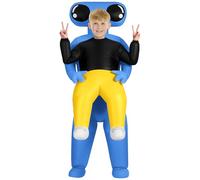 AYBUY Disfraz Alien Hinchable Adultos Globo Ocular Gran, Azul 160-190 cm