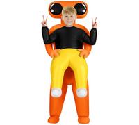 AYBUY Disfraz Alien Hinchable Adultos Globo Ocular Gran, Naranja 160-190 cm