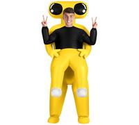 AYBUY Disfraz Alien Hinchable niños, Amarillo 120-150cm