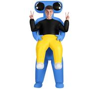 AYBUY Disfraz Alien Hinchable niños,Ropa Infantil Inflable, Azul 120-150cm