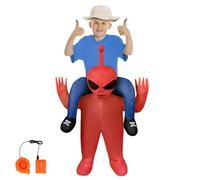 AYBUY Disfraz Inflable Alien Hinchable Rojo para Niño, Divertido para Fiesta, Carnaval, Halloween, Cosplay, Cumpleaños, Navidad, Mardi Gras, 110-145 cm