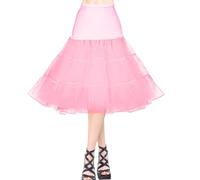 AYBUY Enaguas Muje, Vintage Retro Enaguas 50 Plain Diferentes Tamaños, Enagua con Encajes para Vestidos de Noch de graduación, Vestidos de Noviae 1950 Rockabilly (Rosa claro,M)