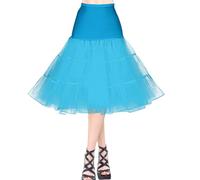 AYBUY Enaguas Muje, Vintage Retro Enaguas 50 Plain Diferentes Tamaños, Enagua con Encajes para Vestidos de Noch de graduación, Vestidos de Noviae 1950 Rockabilly (Azul cielo,XL)