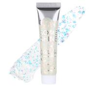 AYBUY Purpurina Cara Gel, 18g Festival Gel Purpurina Liquida Corporal, Gel Chunky Glitter Corporal para Carnaval, Festival, Mascarada y Maquillaje de Fiesta (Blanco)