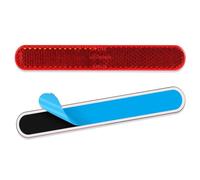 AYBUY Reflector de Parachoques Trasero, 2 Reflectores autoadhesivos de Motocicleta, Luz de Advertencia Izquierda Derecha Lámpara de Marcador Reflectante para Coches/Motocicletas/Bicicletas (Rojo-A)