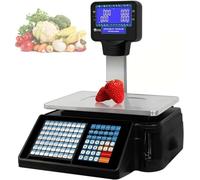 AYCDL Balanzas con Código De Barras E Impresión Digital De Etiquetas: Balanza Comercial De Doble Cara para Cálculo De Precios, Ideal para Supermercados, Tiendas Minoristas Y Al