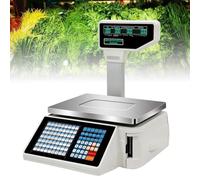 AYCDL Balanzas con Impresora De Etiquetas para Tiendas De Alimentación: Balanza Comercial Digital con Cálculo De Precios, Impresora Térmica De Etiquetas Y Pantalla LCD De Doble,Machine