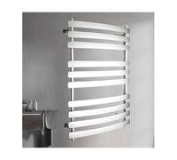 AYCDL Calentador De Toallas De Acero Inoxidable, Toallero Calefactable De Pared para Toallas, Albornoces Y Mantas, Tendedero De Calentamiento Rápido, Plateado, con Cableado.,Silver-Plug in Right