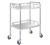 AYCDL Carrito utilitario de acero inoxidable - Carrito de servicio de cocina de 3 niveles con ruedas, carrito de almacenamiento extraíble para el hogar y el restaurante, 50 x 40 x 86 cm, versátil y, 2