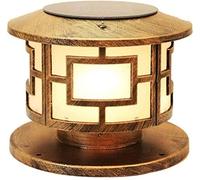 AYCDL Farola De Patio, Lámpara Solar Led para Exteriores, Resistente Al Agua, para Portón De Garaje, Columna, Pilar, Anticorrosión, Luces De Poste De Patio De Fundición A,Onecolor-25 * 23CM