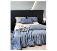 AYCDL Juego De Sábanas, Edredón De Verano De Tencel De Color Liso, Edredón De Verano para El Hogar,E-Double Size 4 pcs