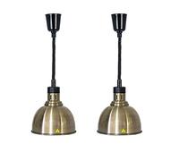 AYCDL Lámpara Calentadora De Alimentos, Calentadores Portátiles Comerciales para Catering, Lámpara Colgante para Uso En Restaurantes Y Bufés Domésticos, Lámpara para Calentar Carnes Y Pi,Bronze-25cm