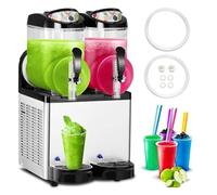 AYCDL Máquina comercial de granizado de 24 litros, refrigeración rápida, máquina de bebidas congeladas de 500 W, tanques de policarbonato de grado alimenticio y acero inoxidable