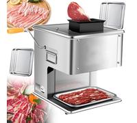 AYCDL Máquina cortadora eléctrica de carne, cortador comercial de acero inoxidable para carne de cerdo fresco sin hueso, solución de trituración eficiente, 5 mm, 21 mm