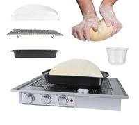 AYCDL Máquina de fermentación de pan, humedad y temperatura ajustables, tiempo de 0 a 120 minutos, a prueba de masa con taza humidificadora y rejillas, para hacer pan, L, pequeña