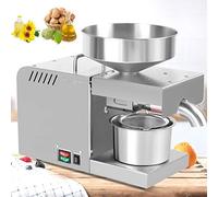 AYCDL Máquina de prensa de aceite comercial, extractor de aceite de nueces frías/calientes, todo de acero inoxidable para el hogar, molino de aceite automático para coco, oliva y cacahuetes