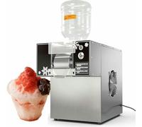 AYCDL Máquina para hacer hielo refrigerada por nieve continua para batidos y bebidas, con grosor ajustable para conos de nieve, batidos y camiones de comida, 180 kg
