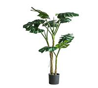 AYCDL Plantas artificiales artificiales en macetas para decoración del hogar, jardín, interior y exterior, árbol artificial con maceta de plástico