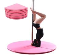 AYCDL Pole Dancing Pole - Tapete redondo plegable, protección de seguridad para principiantes, fitness, gimnasia, 1 m-2 m, color rosa de 45 mm, 160 cm de grosor, 10 cm de grosor