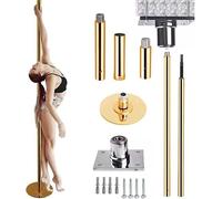 AYCDL Polo de baile para el hogar, kit completo, poste de acero para principiantes y profesionales, 45 mm, dorado, 2,3 m, 2,7 m