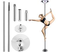 AYCDL Poste de baile para el hogar, 45 mm, portátil, extraíble, para fitness, dormitorio, apartamento, gimnasio, club, carga 440 libras, 45 mm, color plateado, 3,2 m, 3,6 m