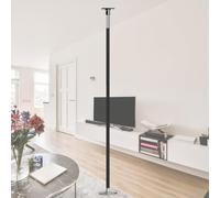 AYCDL Poste de baile para el hogar, placa fija, kit de poste de baile giratorio, montaje en techo, para gimnasio en casa, fiesta, altura ajustable, color negro, 3,2 m, 3,4 m, 3,2 m, 3,2 m - 3,4 m